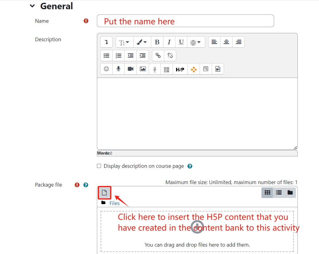 How to create an H5P activity on the Learning Mall Knowledge Base